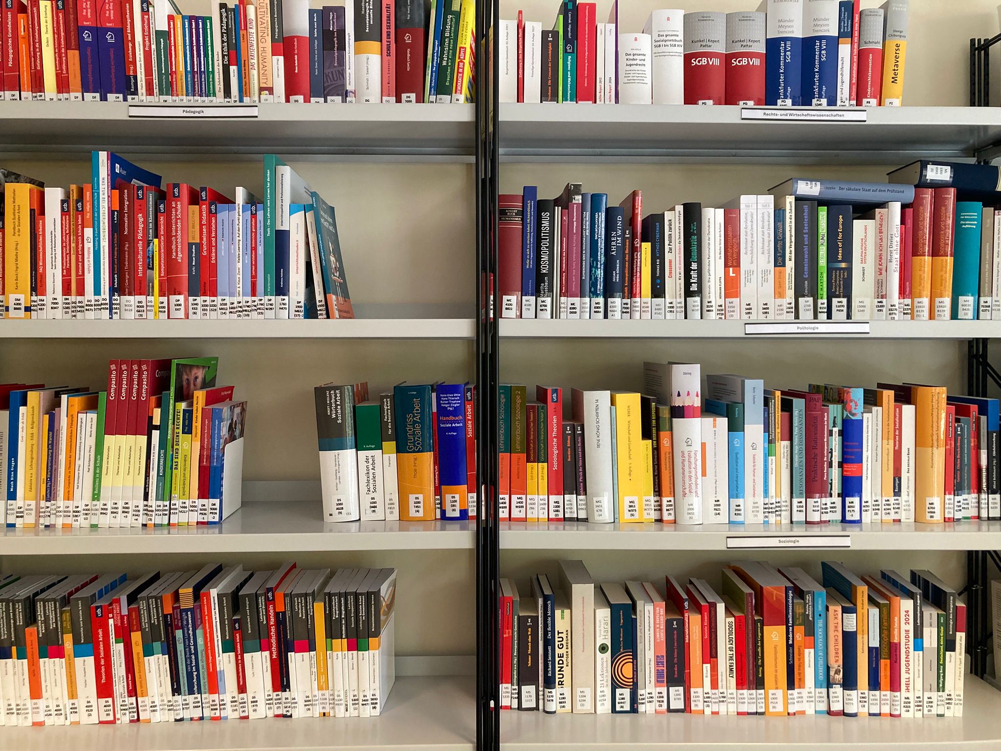 Bibliotheksregal mit Büchern