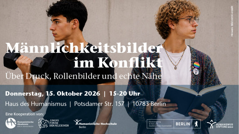 Flyer zum Event Männlichkeitsbilder im Konflikt
